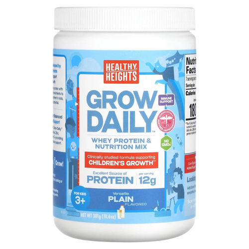 Grow Daily, Whey Protein & Nutrition Mix, For Kids 3+, Plain, 10.6 oz (301 g)