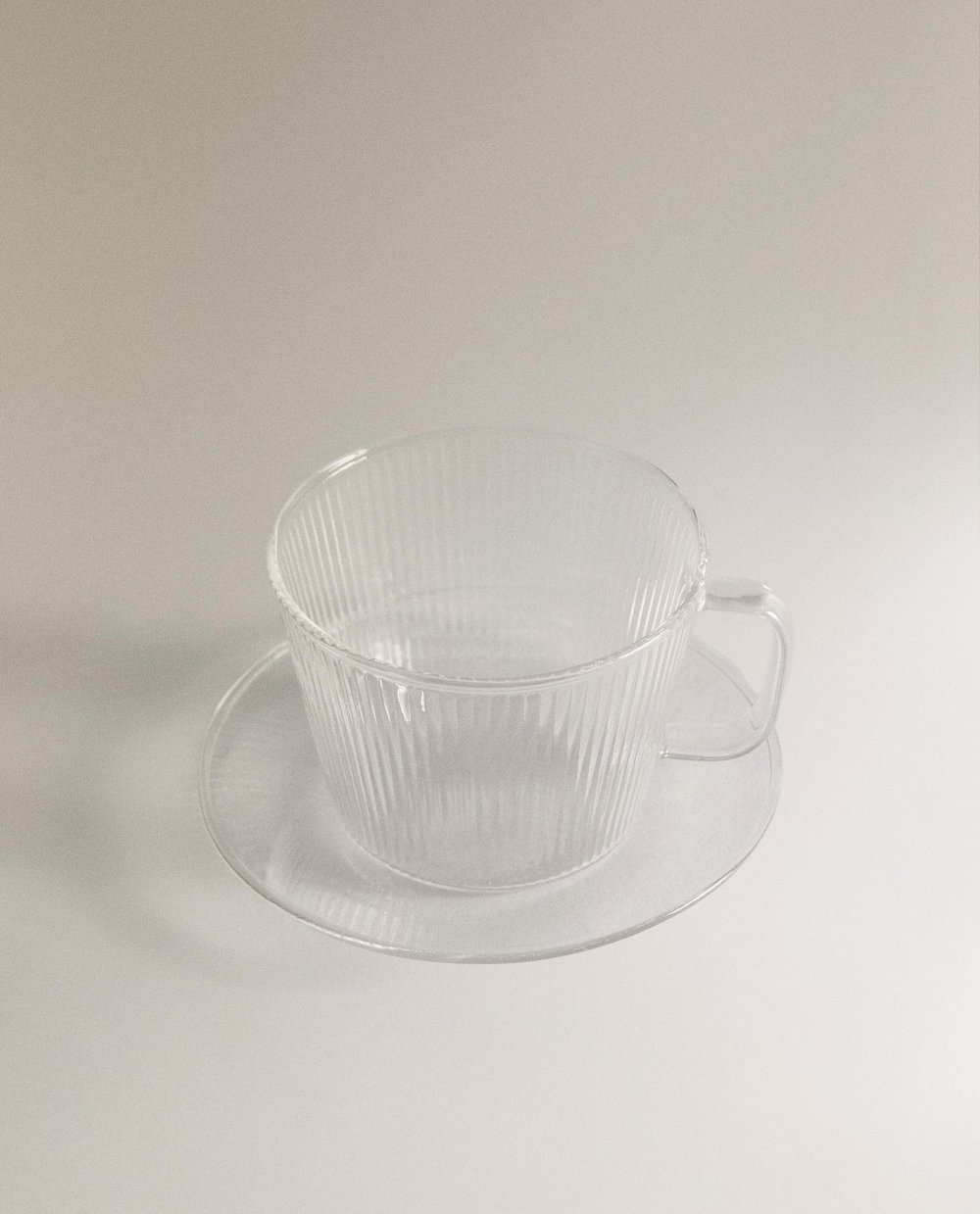 Zara Home чайная пара из боросиликатного стекла, цвет прозрачный, 15.5 см