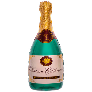 Фигура Бутылка Шампанское, зеленый 39" Fl