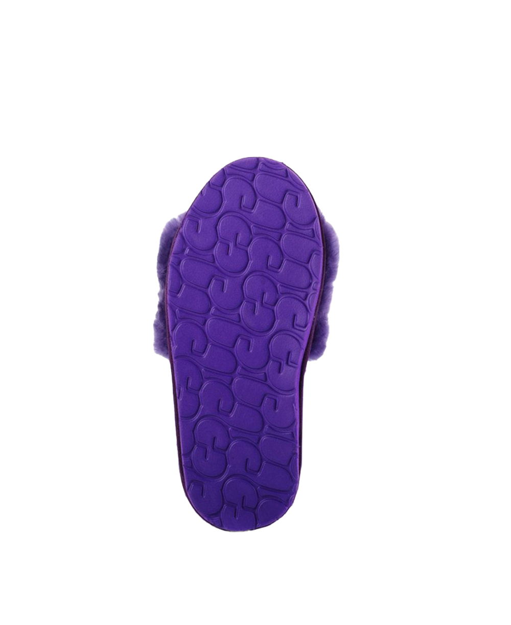 FLUFF SLIDE SLIPPER-purple