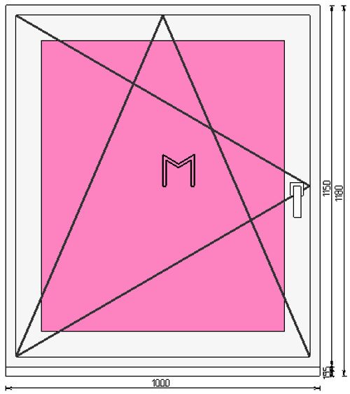 Пластиковое окно 1150 х 1000 ТермА Эко + Москитная сетка