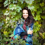 Палантин теплый с орнаментом Навахо