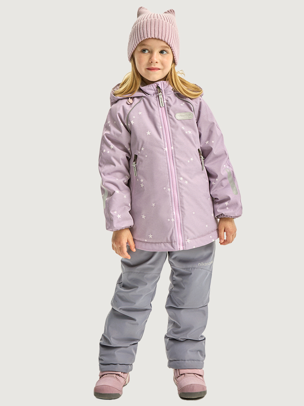 Костюм 7м1026 пудра/светло-серый