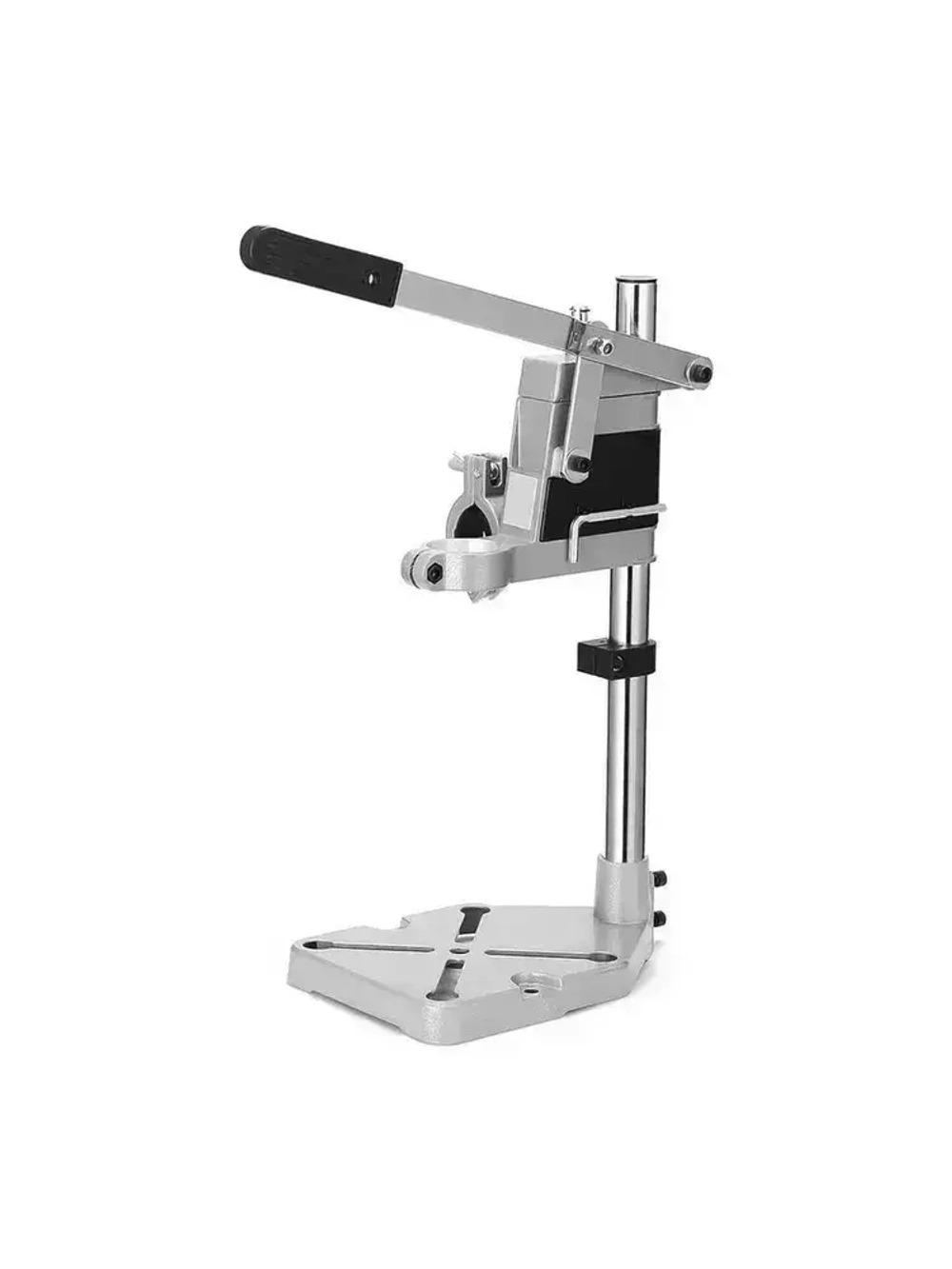 Стойка для дрели, крепление d43 мм, глубина сверления 60 мм, высота 400 мм + 3 насадки / станок для дрели