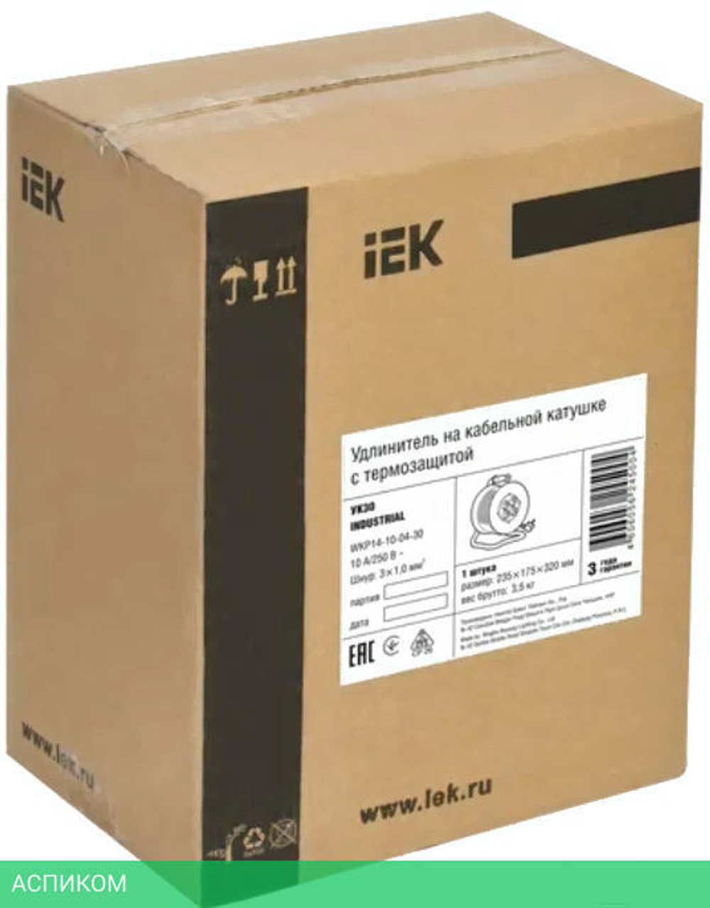 Удлинитель на катушке IEK Industrial УК30 (WKP14-10-04-30)