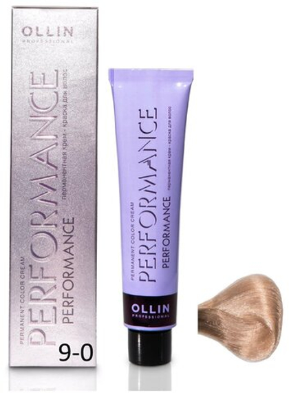 OLLIN PERFORMANCE 9/0 блондин 60мл Перманентная крем-краска для волос