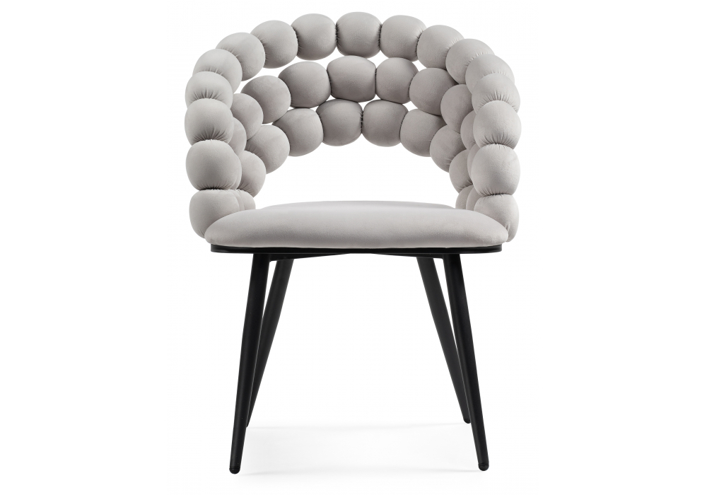 Стул на металлокаркасе Woodville Ball gray, black, ножки черные
