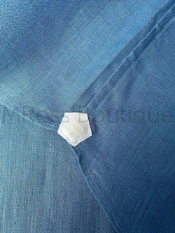 Летняя голубая рубашка Loro Piana Andre chambray из льна и хлопка
