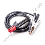 Кабели сварочные дл.2м, разьем 25мм2, электрододержатель, зажим.