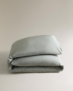 ZARA HOME ДЕТСКИЙ ПОДОДЕЯЛЬНИК В ПОЛОСКУ, СИНИЙ