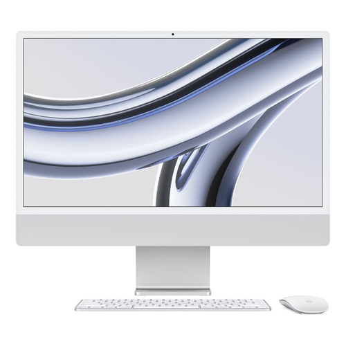 Apple iMac 24" (M3, 8C CPU, 8C GPU, 2023) Retina 4,5K, 8Gb, 256Gb SSD (MQR93) Silver, серебристый
