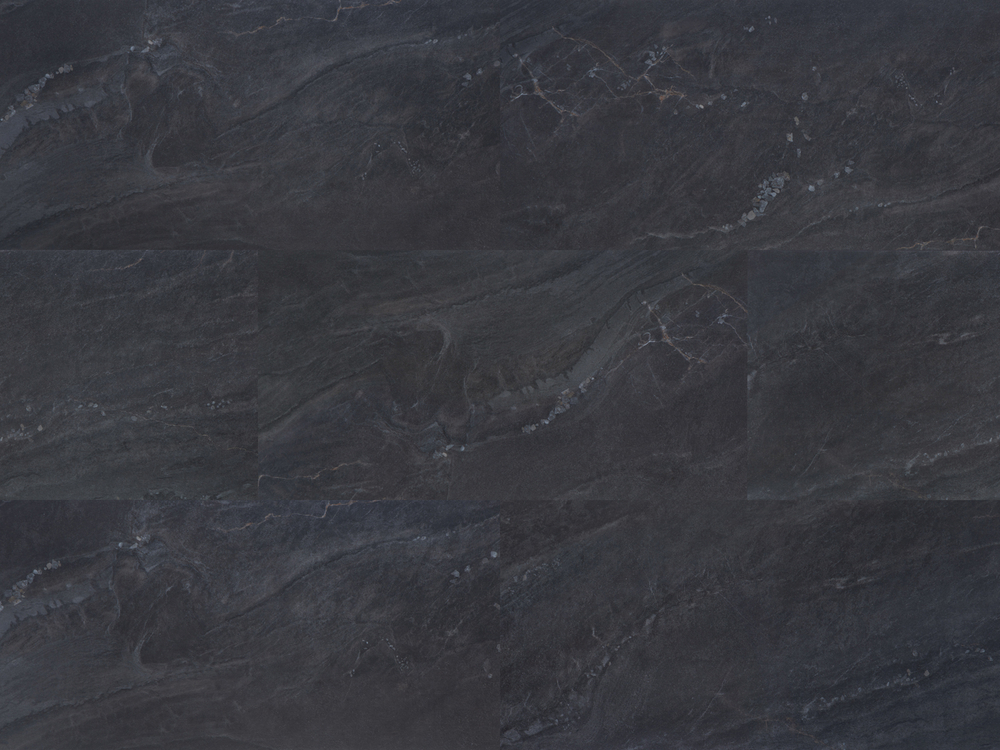 Виниловый ламинат Vinilam Ceramo 91910 Неаполитанский Черный Glue