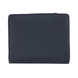 Женский кожаный компактный кошелёк 11х9,5х2см CROSS Monaco Navy AC898083_1-5