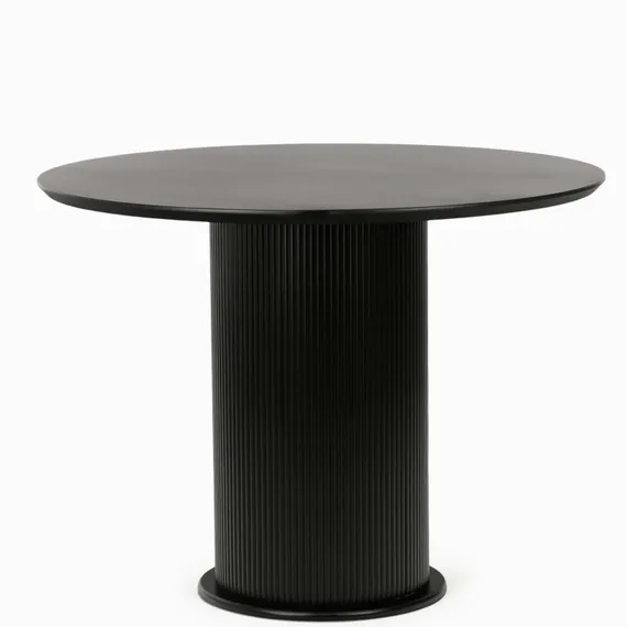 Обеденный стол Iona Ø100 см, черный меламин