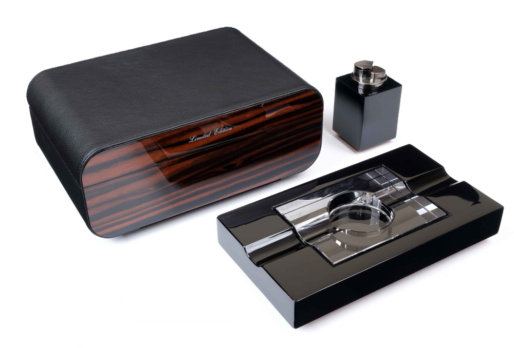 Настольный набор сигарных аксессуаров Gentili SET-SV40-Black-2