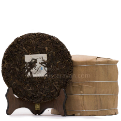 0438к Чай прессованный зеленый Пуэр Шэн "Цзинлун, Ицзы" (ци цзы бин, 400гр)