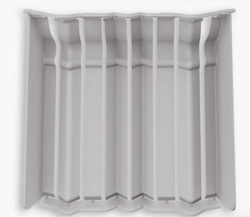 Накладки для плинтуса Идеал Дюра напольный фигурный 80мм 002 Светло-серый (2 набора из 8 элементов) во флоупаке