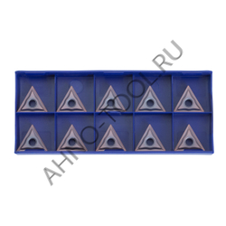 Пластина твердосплавная ISO TNMG220404-MFA APM20B AHNO по жаропроч. и нерж.стали, получистовая