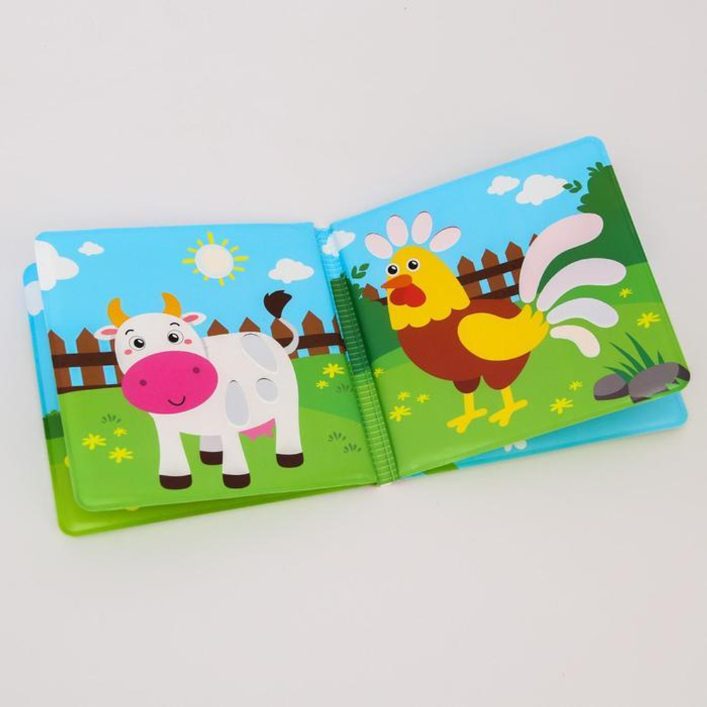 5084673 Книжка для игры в ванной «Рисуем пальчиками: животный мир» водная раскраска