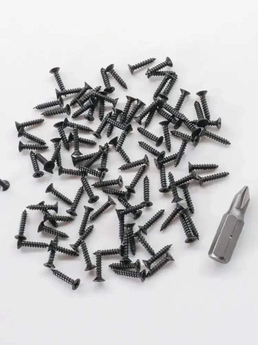 Набор саморезов (шурупов) 2 х 10 мм, черный, 100 шт