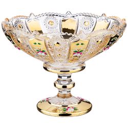 КОНФЕТНИЦА "LEFARD GOLD GLASS" 19,5*19,5 СМ. ВЫСОТА=15 СМ. (КОР=12ШТ.)