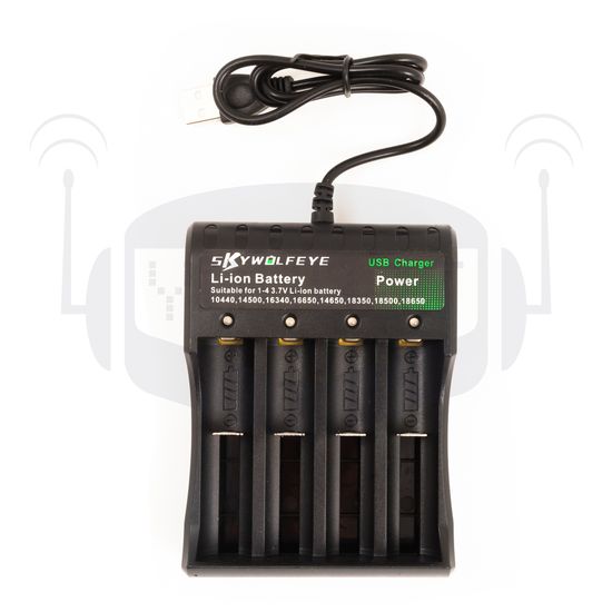 Универсальное зарядное 4 слота АКБ от USB