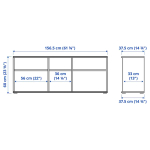 Тумба под телевизор - IKEA SKRUVBY/СКРУВБИ ИКЕА, 38х140х216 см, белый/светло-коричневый