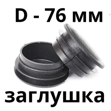 Заглушка 76 мм (набор) пластиковая круглая. Крышка для трубы наружным диаметром 76 мм