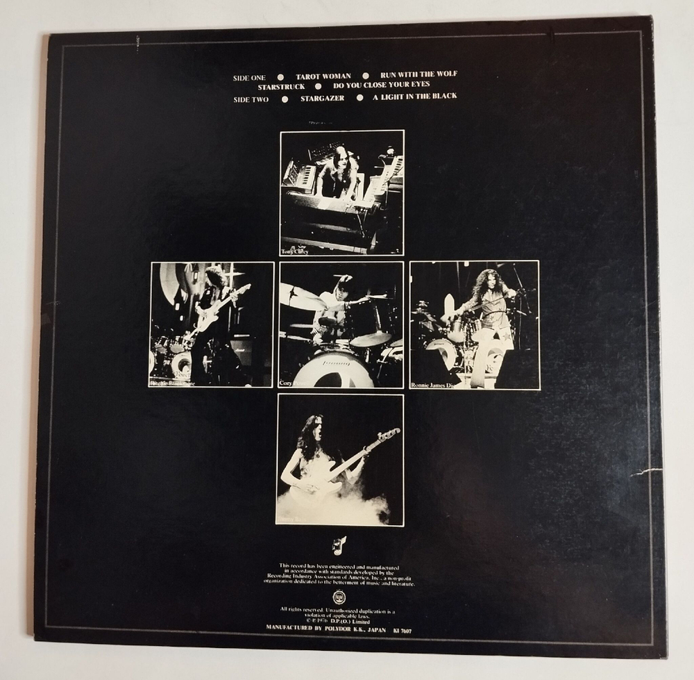 Винтажная виниловая пластинка LP Blackmore Rainbow Rising (Japan 1976) (Obi)