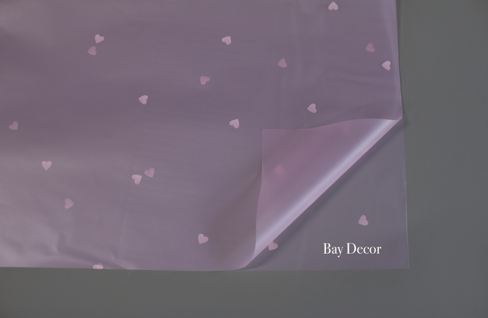 Аквабумага CYXAX2021-3 полупрозрачная сиреневая с сердцами