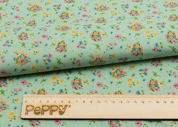 Ткань для пэчворка Peppy Нежная история, отрез 50х55 см, 146 г/м², НИ-10 зеленый, Peppy
