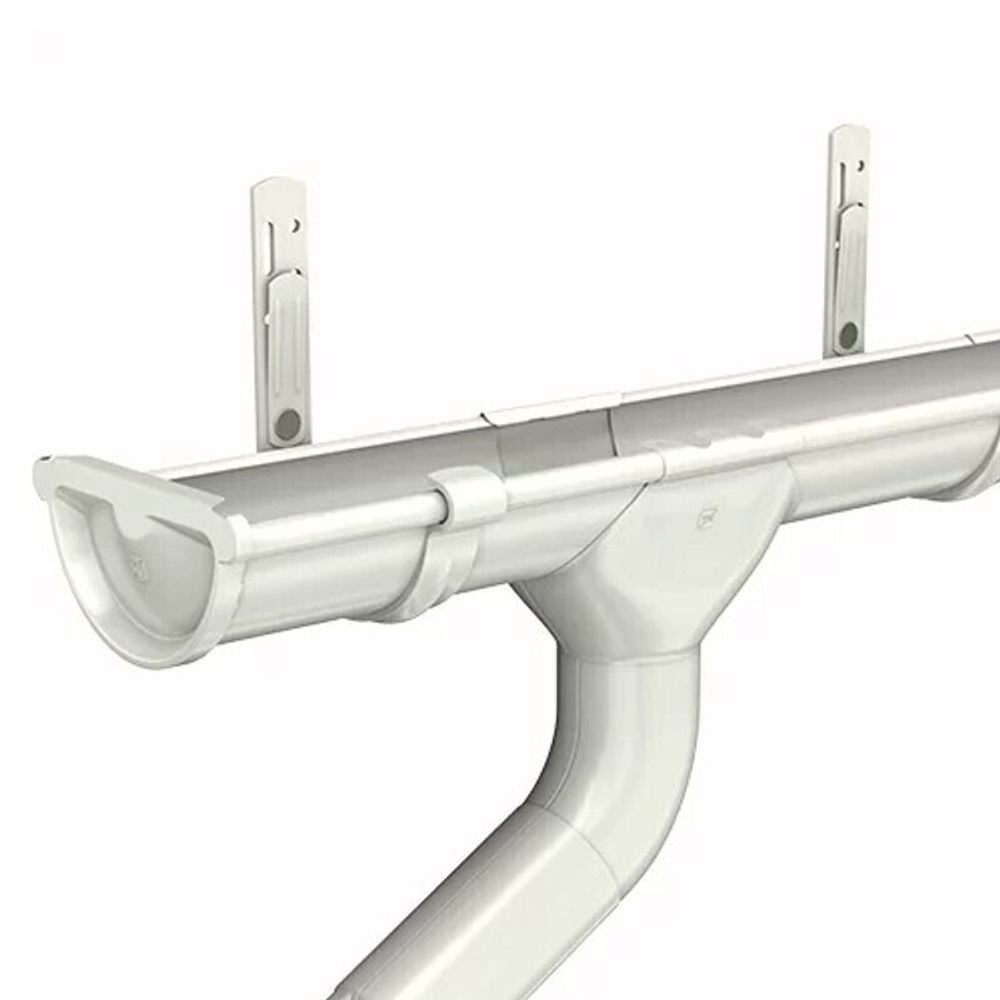 Воронка желоба Технониколь металлическая D125/90 мм RAL 9010 белая