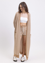 Кардиган удлиненный в полоску