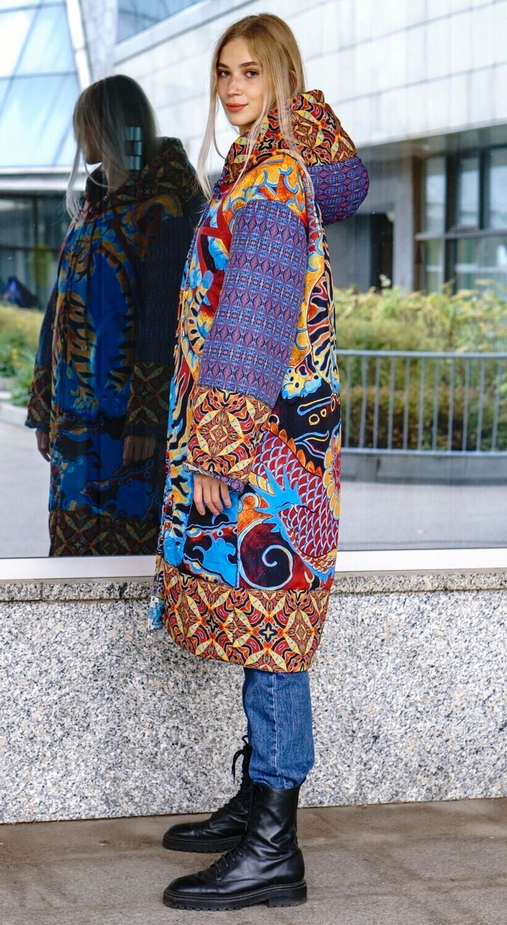 Двустороннее пальто-парка