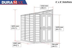 Садовый хозблок Duramax SideMate Plus 4x8