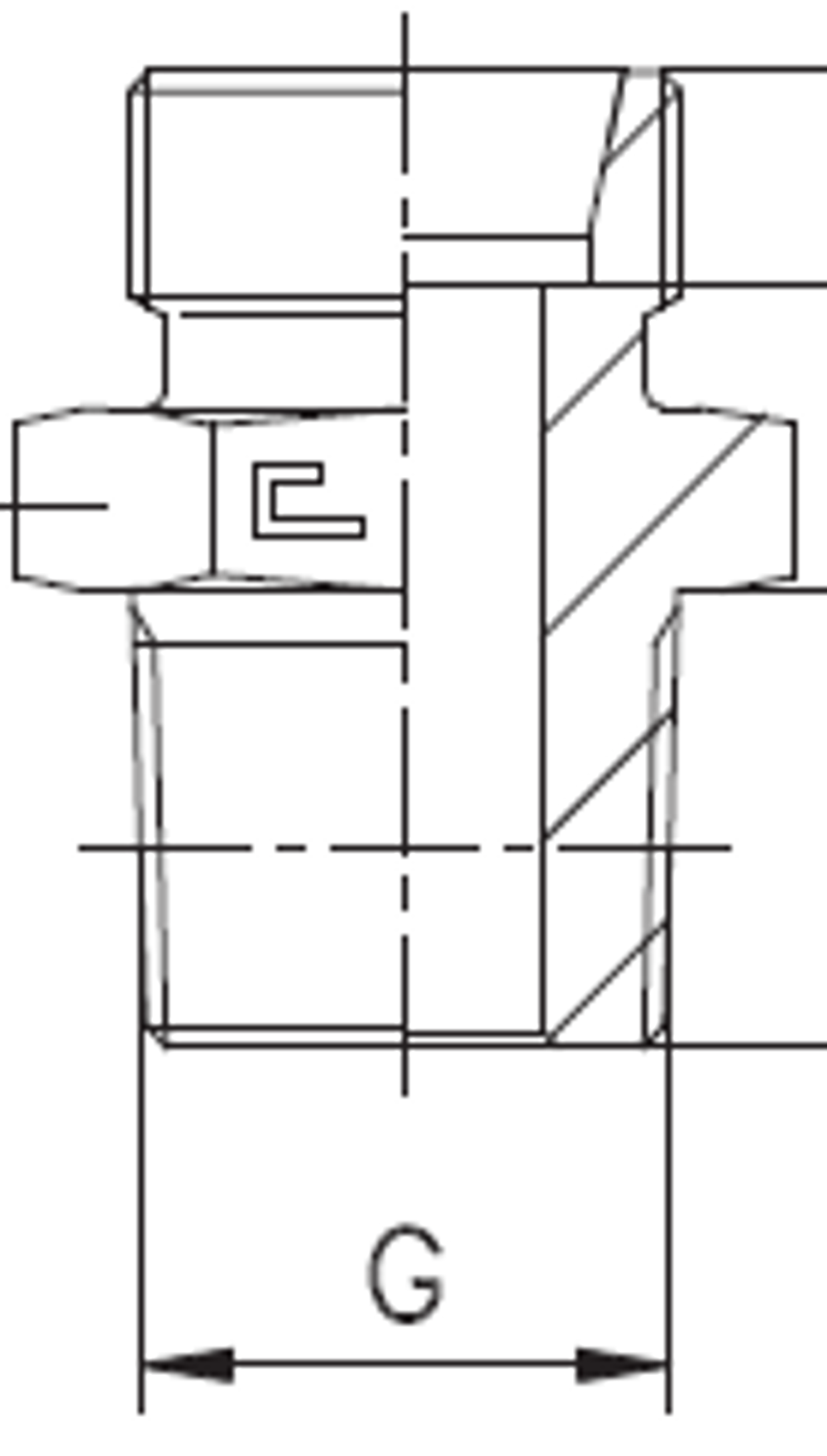 Штуцер FC DS06 BSPT 1/4" (корпус)