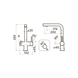 Смеситель для кухни Omoikiri Hotaru C-BE  хром, ваниль с подключением к фильтру с питьевой водой 4994052