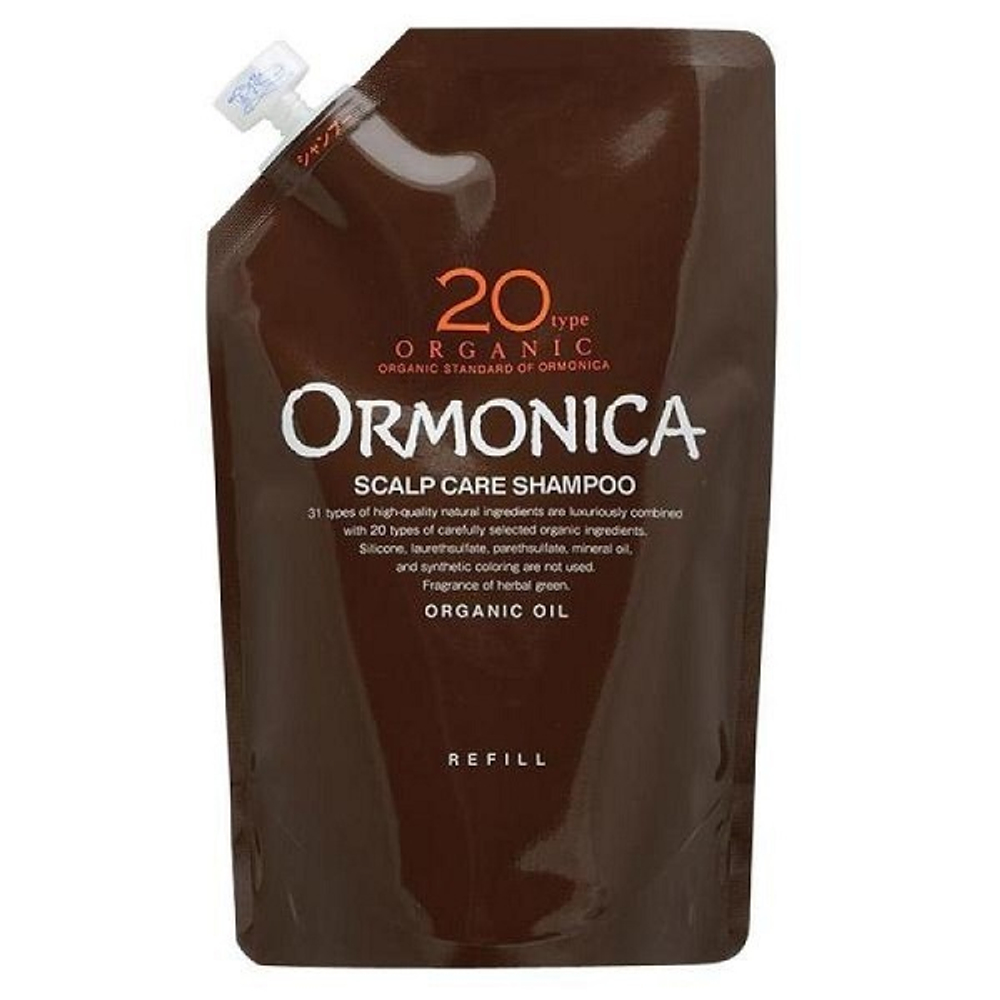 Шампунь органический для ухода за волосами и кожей головы Ormonica Organic Scalp Care Shampoo (запасной блок) 400мл