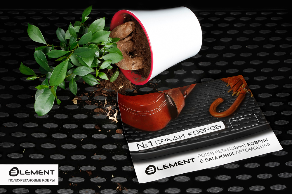 Коврики Standard, 3D в салон КАМАЗ М1842, 2013- , 5490, 3 шт. (полиуретан, чёрные) Element.ELEMENT3D5604210
