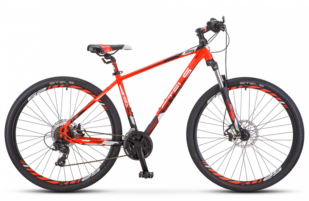 Велосипед 29" STELS Navigator-930 MD р.18,5" V010  неоновый-красный/черный