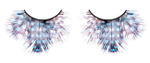 Ресницы черно-голубые перья (Цвет: черный, голубой)