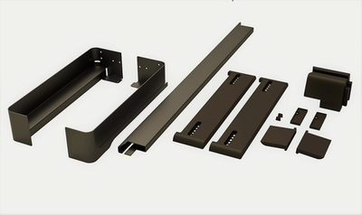 Рама-держатель выдвижная 320 мм, Конеро W 484-544 мм, D 345 мм, со штангой, без вешалок, цвет ШАМПАН