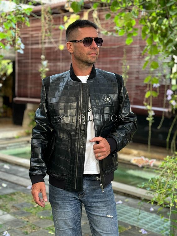 Мужская куртка из кожи крокодила Philipp Plein JT-130
