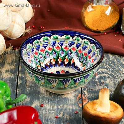 Коса Риштанская Керамика Цветы 15,5 см, малая, микс