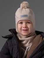 Шлем весенний/осенний вязаный (Жемчуг) ЧИП