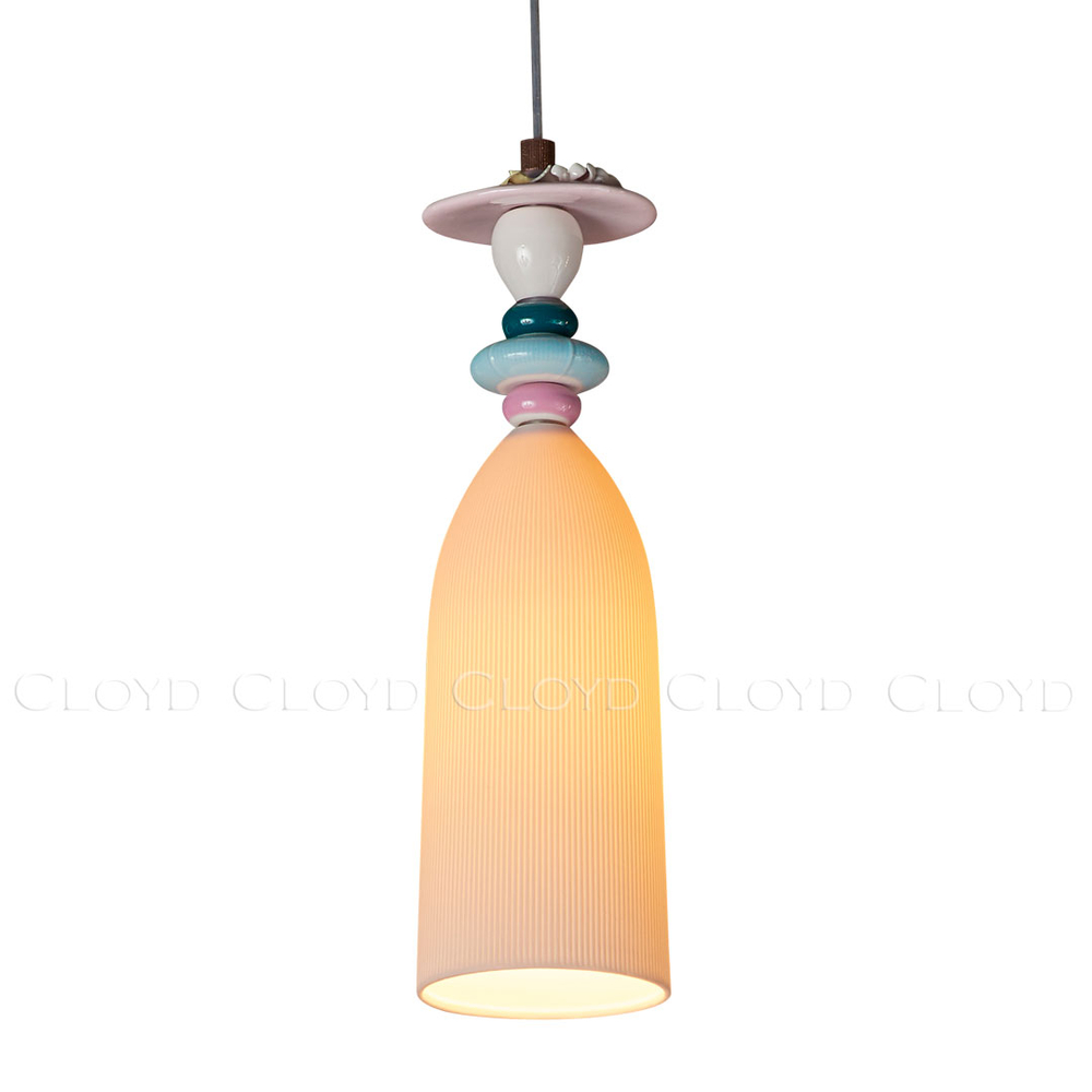 Подвесной светильник Cloyd LOTTIE-E P1 / Ø10 см - керамика - золото (арт.11893)