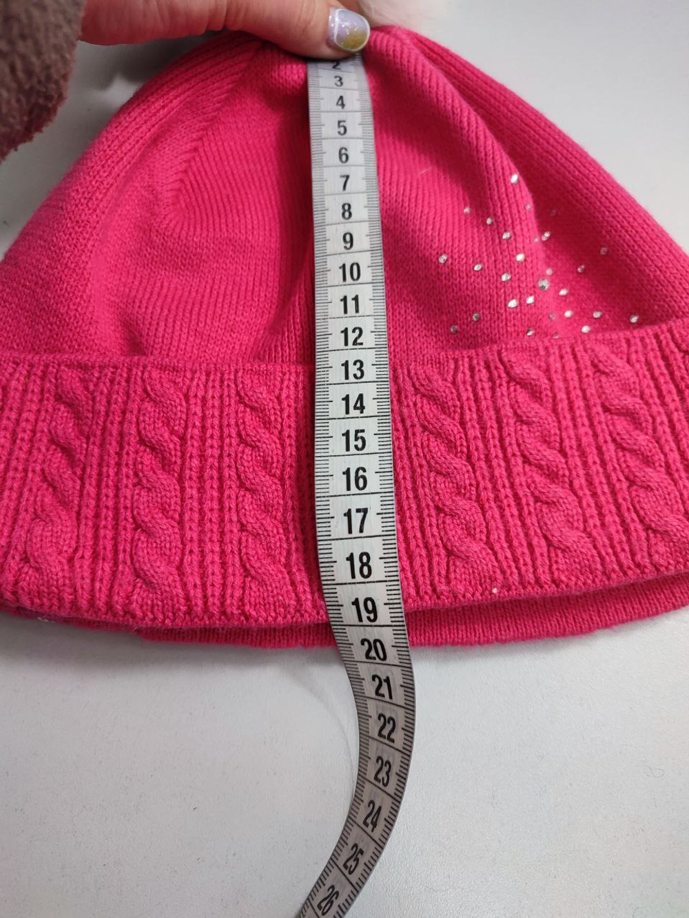 Шапка яркая с шерстью