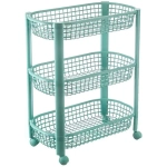 Полка овощная на колесах (3 секции) Фисташковый 0,57,46х0,26м (комплект 4 шт)