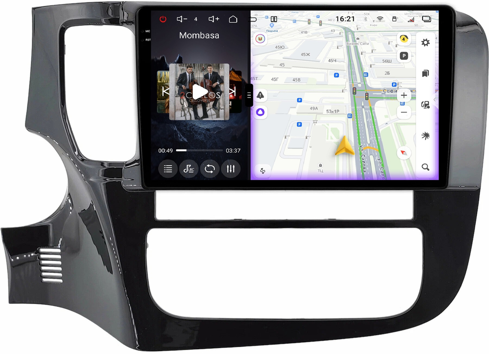 Магнитола для Mitsubishi Outlander 3 2012-2022 (левый руль, рамка 9) - Redpower 85656 PRO/PROmax ТОП звук, 2K QLED, Android 14, CarPlay, 4G SIM-слот