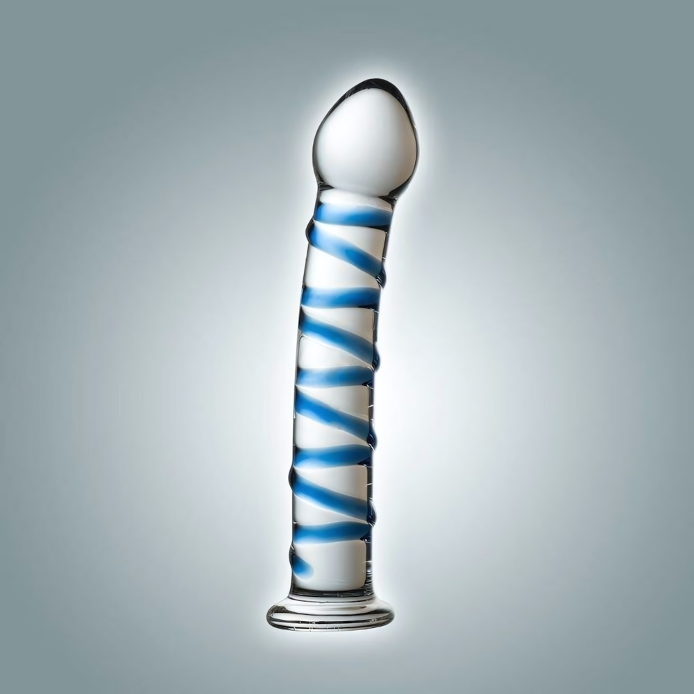 Прозрачный стеклянный фаллоимитатор - 17,5 см. (Цвет: прозрачный)